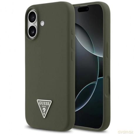 Etui Guess Silicone Triangle Logo MagSafe na iPhone 17 - zielone