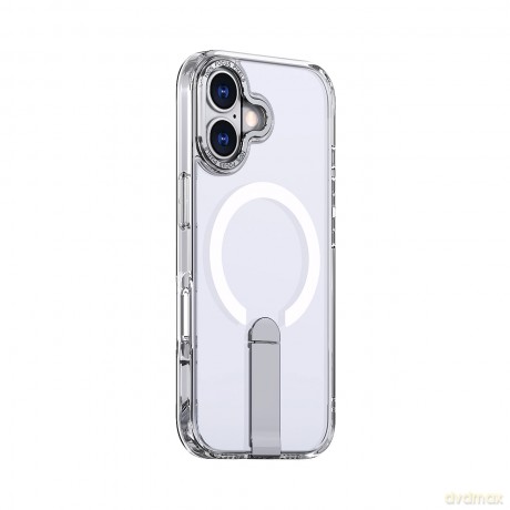 Etui Hybrid Armor X na iPhone 17 z podstawką kompatybilne z MagSafe - przezroczyste