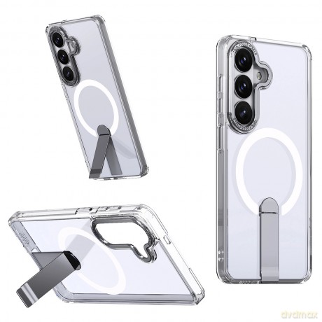 Etui Hybrid Armor X na Samsung Galaxy S26 z podstawką kompatybilne z MagSafe - przezroczyste
