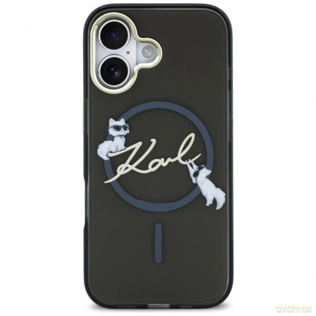 Etui Karl Lagerfeld IML Choupettes Karl Script Logo MagSafe na iPhone Air - czarne