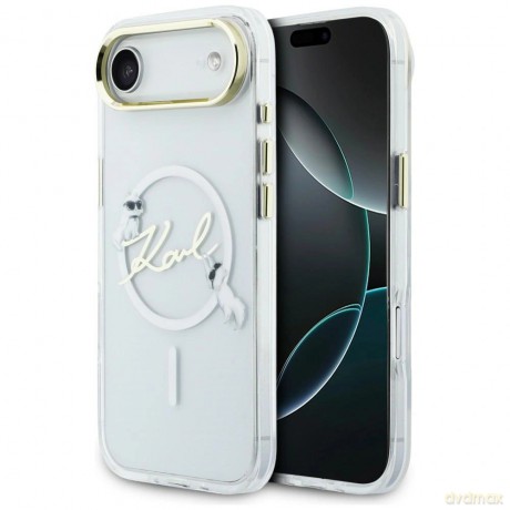 Etui Karl Lagerfeld IML Choupettes Karl Script Logo MagSafe na iPhone Air - przezroczyste