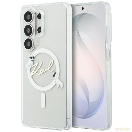 Etui Karl Lagerfeld IML KC Script MagSafe na Samsung Galaxy S26 Ultra - przezroczyste
