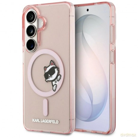 Etui Karl Lagerfeld IML Peekaboo Choupette MagSafe na Samsung Galaxy S26 - różowe