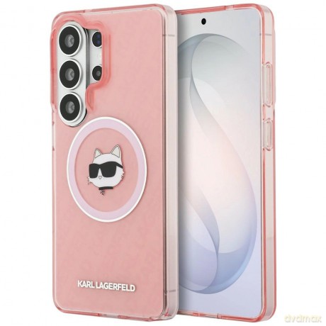 Etui Karl Lagerfeld IML Repeated Choupette MagSafe na Samsung Galaxy S26 Ultra - różowe