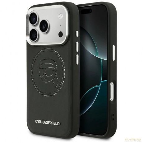 Etui Karl Lagerfeld K Head Point Logo MagSafe na iPhone 17 Pro Max - czarne