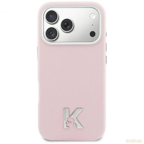 Etui Karl Lagerfeld Karl Head Logo MagSafe do iPhone 17 - różowe
