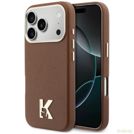 Etui Karl Lagerfeld Karl Head Logo MagSafe do iPhone 17 Pro - brązowe