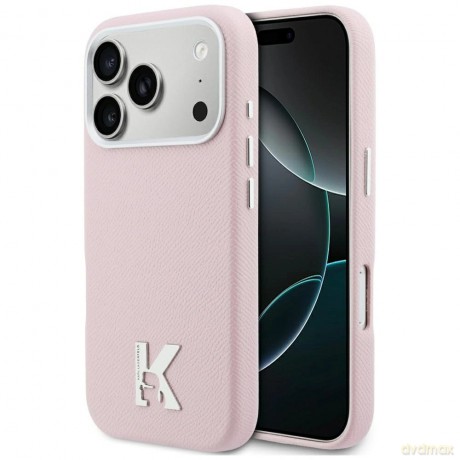 Etui Karl Lagerfeld Karl Head Logo MagSafe na iPhone 17 Pro - różowe