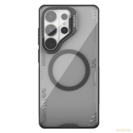 Etui Nillkin Iceblade Prop Magnetic z osłoną aparatu i podstawką kompatybilne z MagSafe na Samsung Galaxy S26 Ultra - przezroczysto-czarne