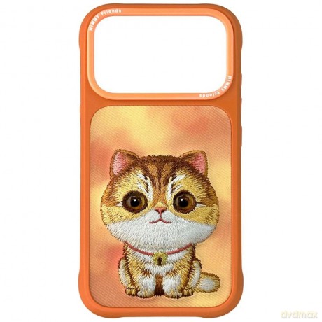 Etui Nimmy Big Eyed Pet 2.0 Cat na iPhone 17 Pro - pomarańczowe