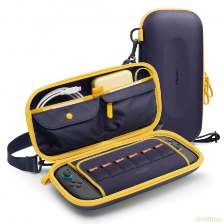 Etui Spigen Nano Pop Pro Pouch na Nintendo Switch 2 - granatowo-żółte