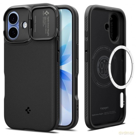Etui Spigen Optik Armor MagSafe na iPhone 17 - czarne