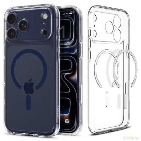 Etui Spigen Ultra Hybrid MagSafe na iPhone 17 Pro - przezroczysto-granatowe