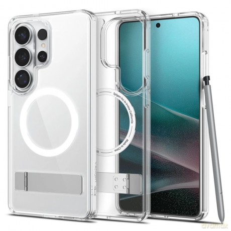 Etui Spigen Ultra Hybrid S Mag MagSafe na Samsung Galaxy S26 Ultra - przezroczysto-białe