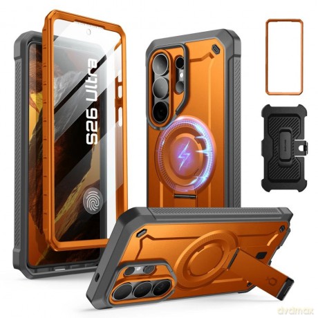 Etui Supcase Unicorn Beetle Pro Mag MagSafe 2-set na Samsung Galaxy S26 Ultra - czarno-pomarańczowe