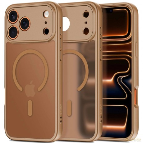 Etui Tech-Protect BasicMag MagSafe na iPhone 17 Pro - brązowe