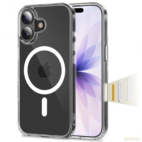 Etui Tech-Protect Flexair Hybrid CC MagSafe na iPhone 17 - przezroczyste