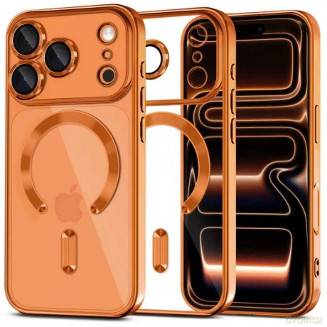 Etui Tech-Protect MagFlex MagSafe na iPhone 17 Pro - przezroczysto-pomarańczowe