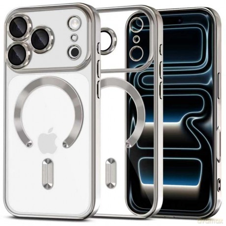 Etui Tech-Protect MagFlex MagSafe na iPhone 17 Pro - przezroczysto-srebrne