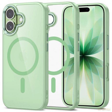 Etui Tech-Protect MagMat MagSafe na iPhone 17 - przezroczysto-zielone