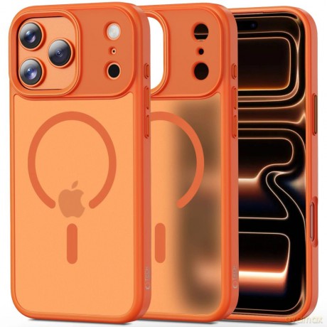 Etui Tech-Protect MagMat MagSafe na iPhone 17 Pro Max - pomarańczowe