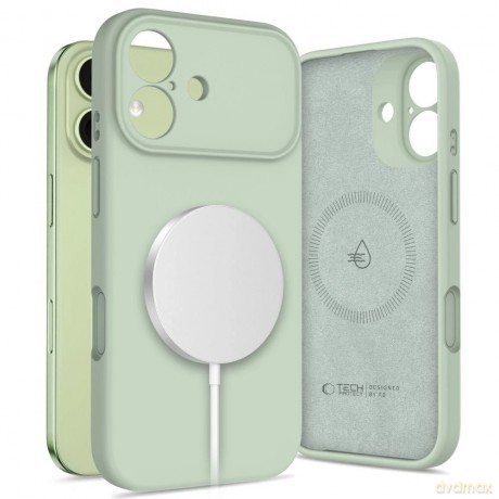 Etui Tech-Protect Silicone MagSafe na iPhone 17 - zielone