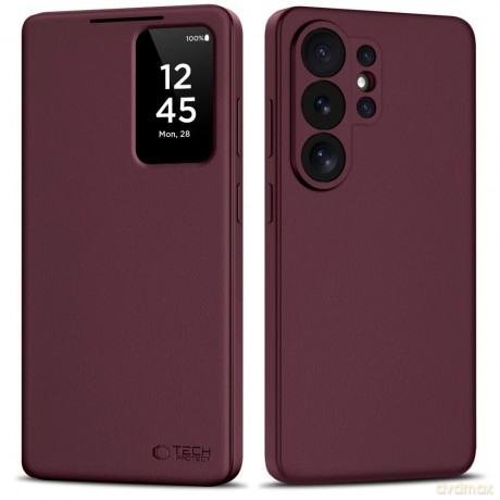 Etui Tech-Protect Smart Wallet na Samsung Galaxy S26 Ultra - bordowe