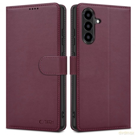Etui Tech-Protect Wallet na Samsung Galaxy A57 5G - bordowe