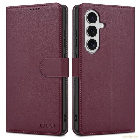 Etui Tech-Protect Wallet na Samsung Galaxy S26 - bordowe