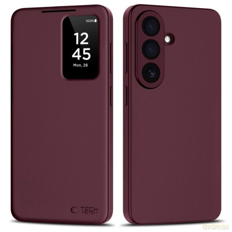 Etui Tech-Protect Wallet na Samsung Galaxy S26+ - bordowe
