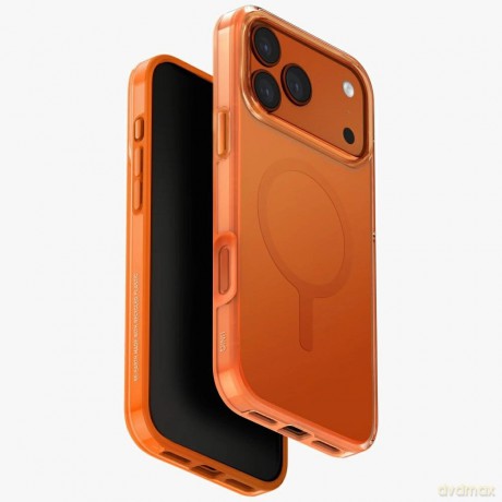 Etui UNIQ Clario Magclick Charging na iPhone 17 Pro Max - pomarańczowe