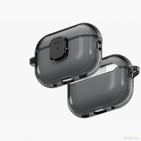 Etui UNIQ Glase Pro na AirPods Pro 3 Lock Case - przezroczysto-czarne
