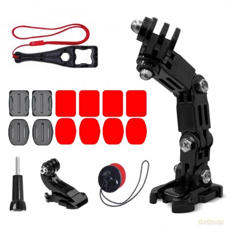 GoPro zestaw akcesoriów montażowych na kask do kamer sportowych GoPro, DJI, Insta360, SJCam, Eken (GoPro Cycling Helmet Chin Holder)