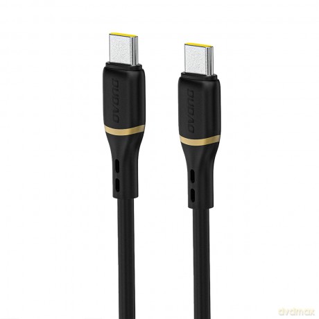 Kabel Dudao L25C USB-C 1m 60W w miękkim silikonowy oplocie - czarny