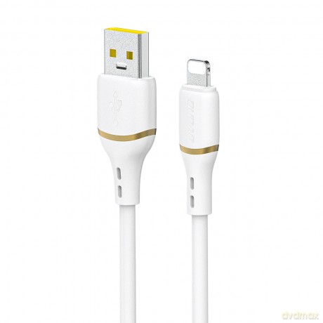 Kabel Dudao L25L USB-A - Lightning 1m 30W w miękkim silikonowym oplocie - biały