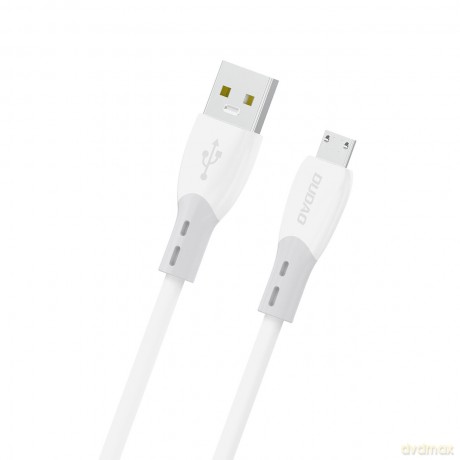 Kabel Dudao L25SM 3 A USB-A - micro USB z miękkim silikonowym oplotem 1 m - biały