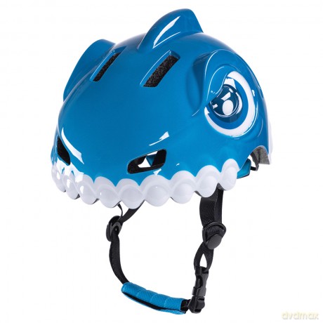 Kask rowerowy dziecięcy Wozinsky motyw dinozaur 52-56 cm - niebieski