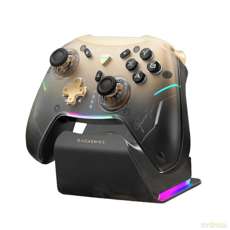 Kontroler do gier Machenike G5Pro Premium Edition bezprzewodowy ze stacją ładującą - czarno-złoty