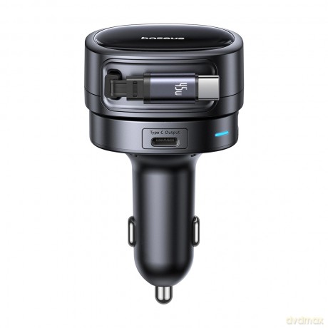 Ładowarka samochodowa Baseus PrimeTrip VR1 60W USB-A USB-C ze zwijanym kablem USB-C - czarna