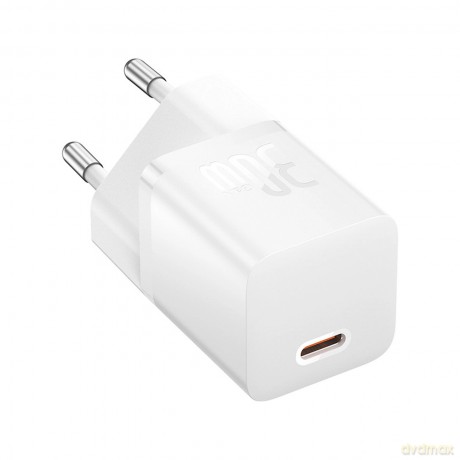 Ładowarka sieciowa Baseus GaN5 USB-C 30W z kablem Baseus Dynamic 3 USB-C 100W 1m - biała