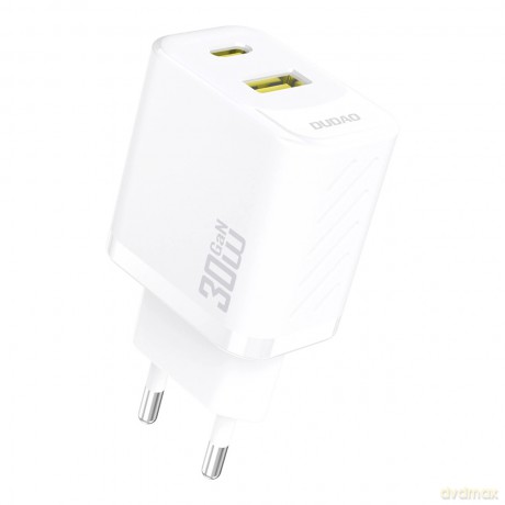 Ładowarka sieciowa Dudao A27TEU PD 30W GaN USB-A USB-C - biała
