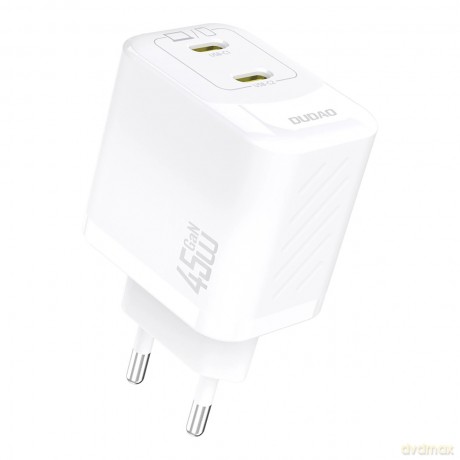Ładowarka sieciowa Dudao A28PEU PD 45W GaN 2xUSB - biała