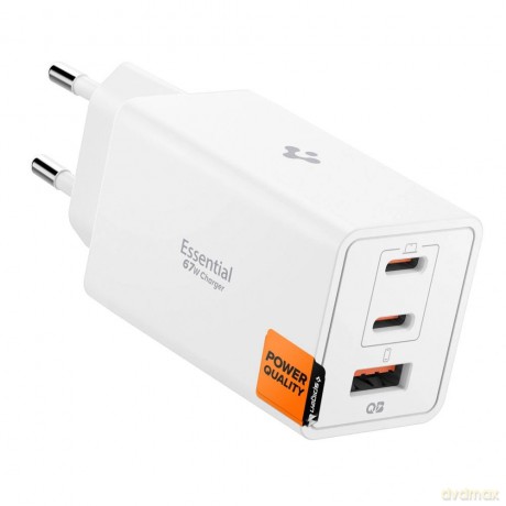 Ładowarka sieciowa Spigen Essential EE673EU 3-porty 67W - biała