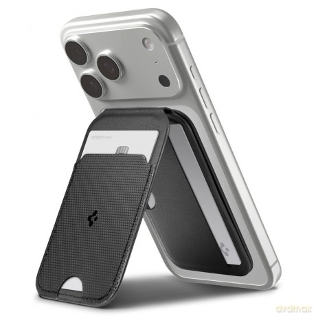 Magnetyczny portfel Spigen Slim Fold Tripod Wallet S314-2 MagSafe na telefon - czarny