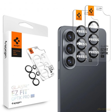 Osłona aparatu Spigen Glas.Tr Ez Fit Optik Pro HD 2-pack na Samsung Galaxy S26 - czarne