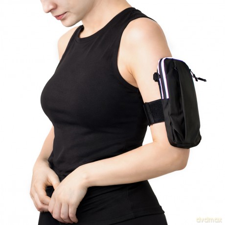 Saszetka Wozinsky WSDB-B armband opaska na ramię na telefon do biegania - czarna