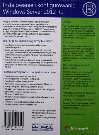 Instalowanie i konfigurowanie Windows Server 2012 [KSIĄŻKA]