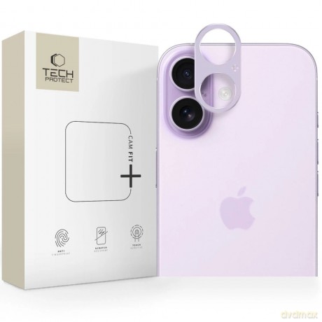 Szkło na aparat Tech-Protect Camalloy Fit+ na iPhone 17 - fioletowe