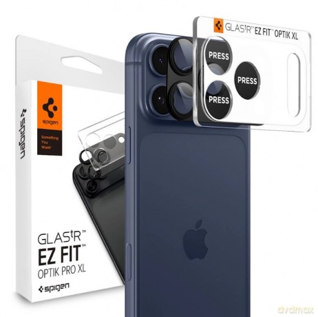 Szkło na obiektyw Spigen Optik Pro XL na iPhone 17 Pro - czarne
