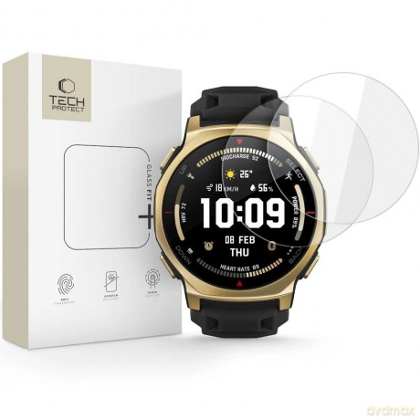 Szkło Tech-Protect Glass Fit+ 2-pack na Amazfit T-Rex 3 Pro 44 mm